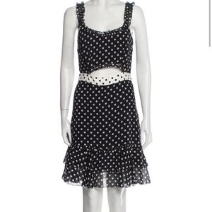 Intermix silk Polka Dot Kids Dress - Black and White xs